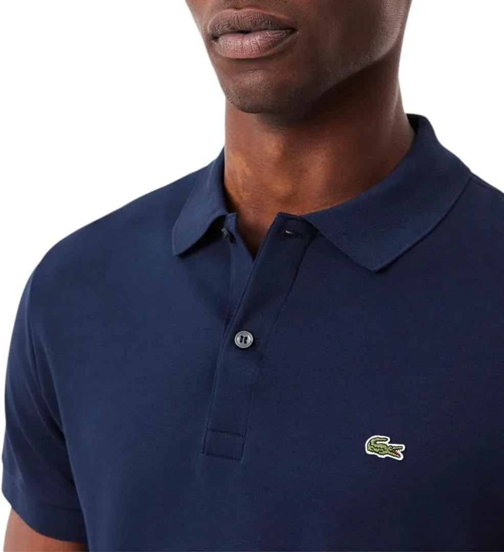 Lacoste Mens Short Sleeve Pima Jersey Interlock Regular Fit Polo