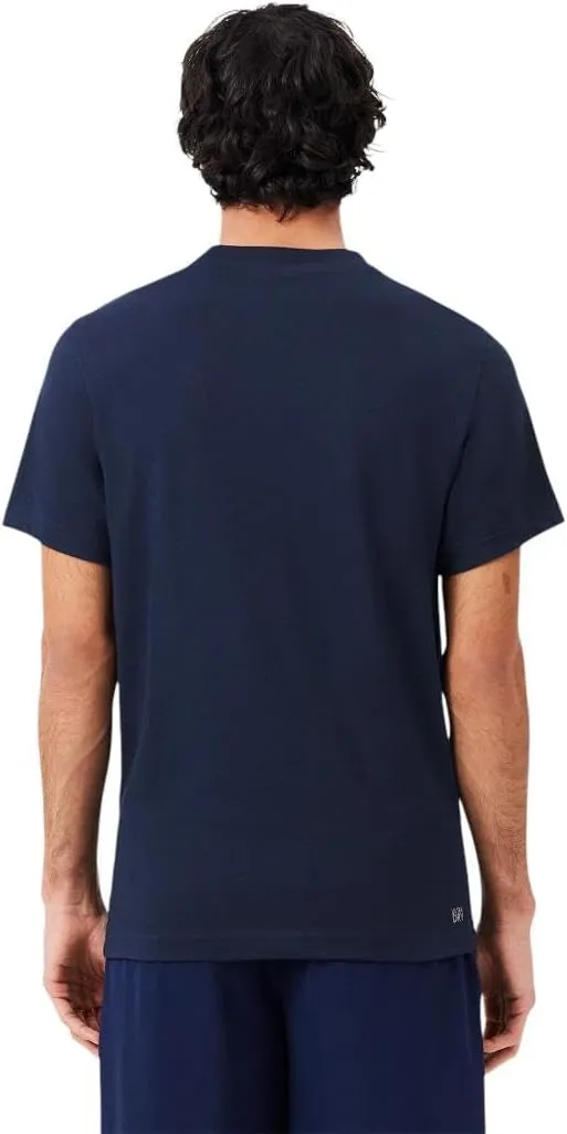 Lacoste Men's Short Sleeve Regular Fit Ultra Dry Croc Graphic Tee Shirt