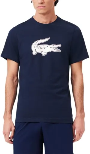 Lacoste Men's Short Sleeve Regular Fit Ultra Dry Croc Graphic Tee Shirt