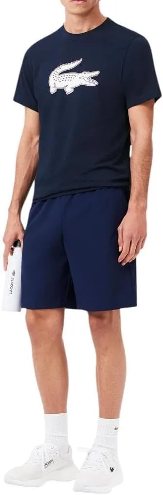 Lacoste Men's Short Sleeve Regular Fit Ultra Dry Croc Graphic Tee Shirt