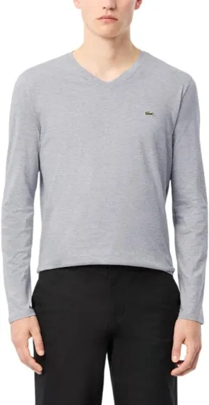Lacoste Men's V Neck Lightweight Pima Cotton Jersey T-Shirt