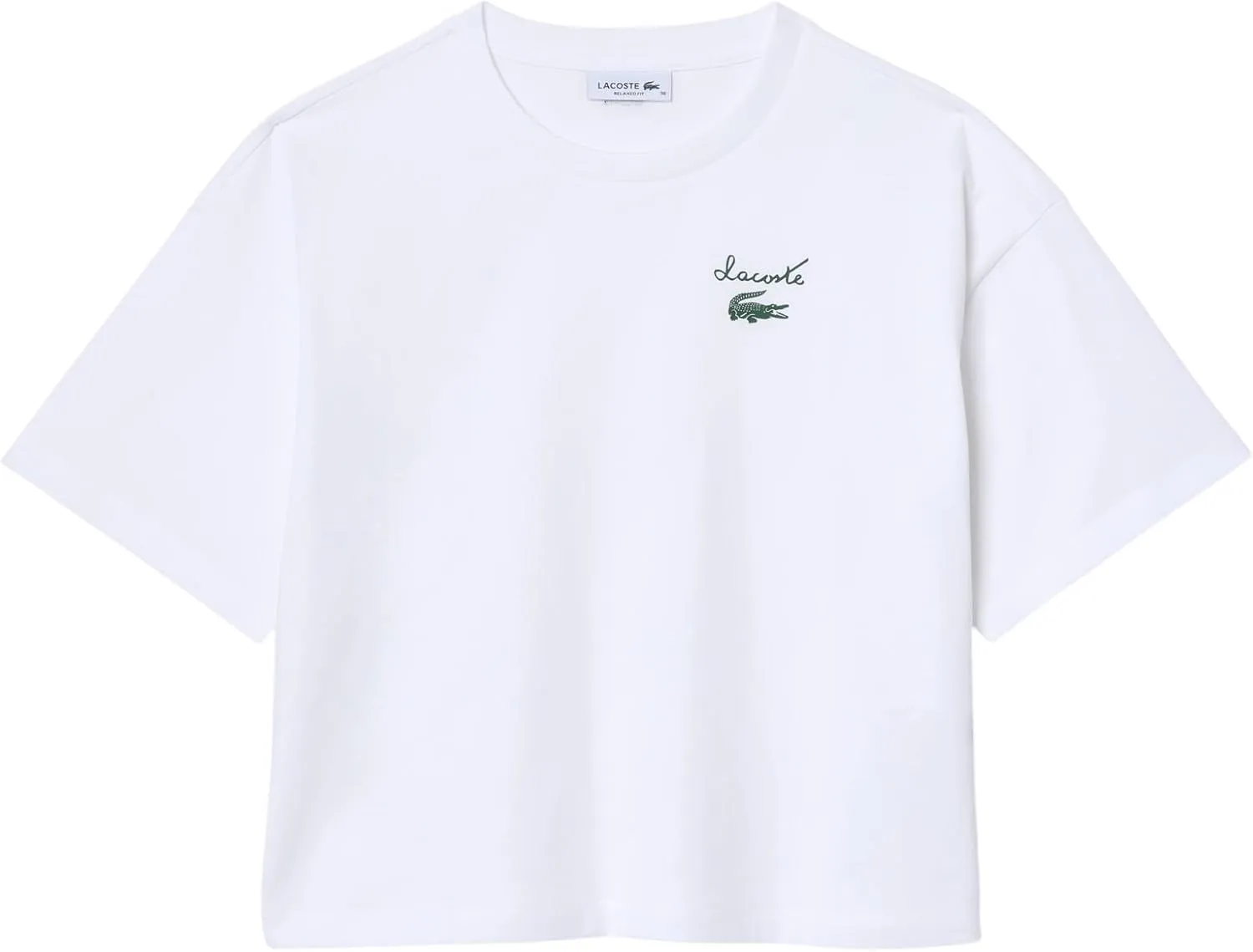 Lacoste Women's Crew Neck Short Sleeve Relaxed Fit Graphic T-Shirt