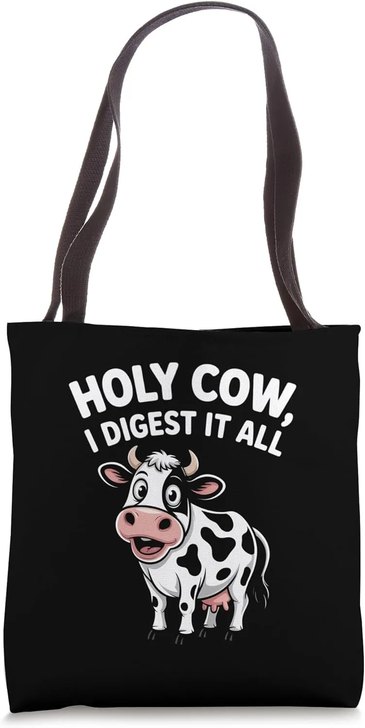 Lactose Tolerant Milk & Dairy Puns Funny Digestive Humor Tote Bag