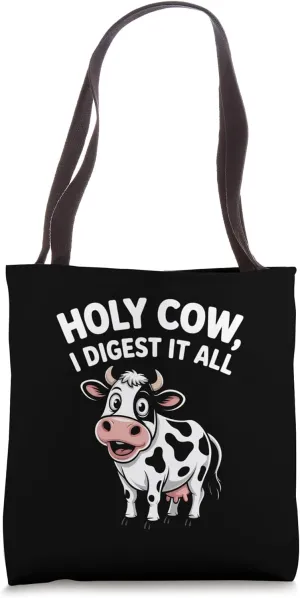 Lactose Tolerant Milk & Dairy Puns Funny Digestive Humor Tote Bag