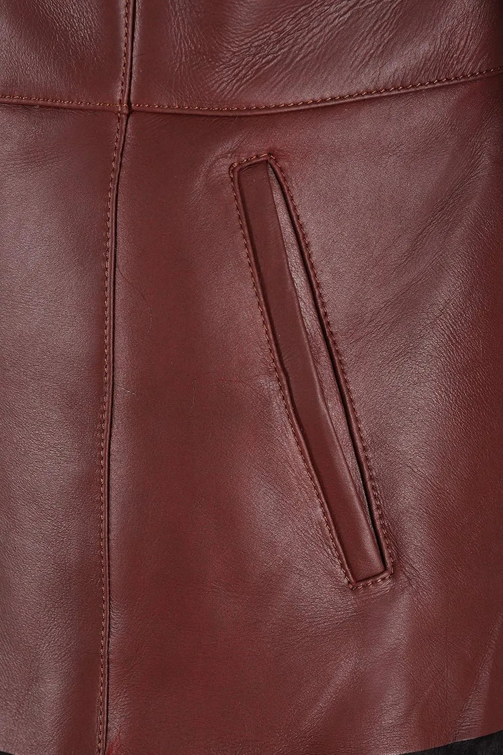 Ladies Spanish Sheepskin Natural Genuine Designer Warm Winters Leather Jacket SC-396