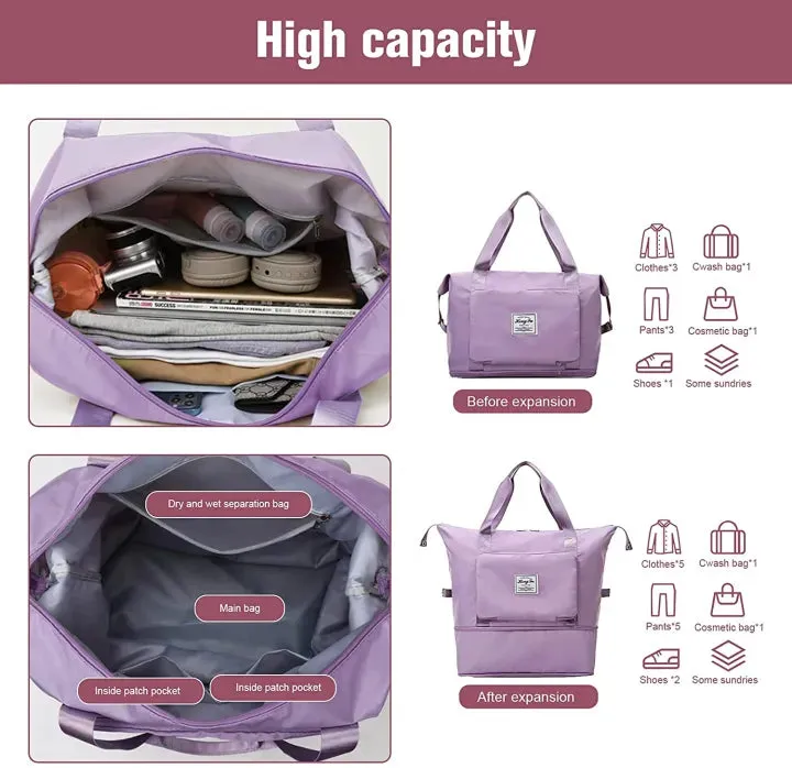 Large Capacity Foldable Travel Bag for Women