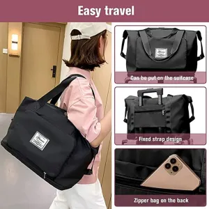 Large Capacity Foldable Travel Bag for Women