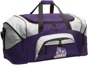Large James Madison University Duffle Bag JMU Gym Bags Purple