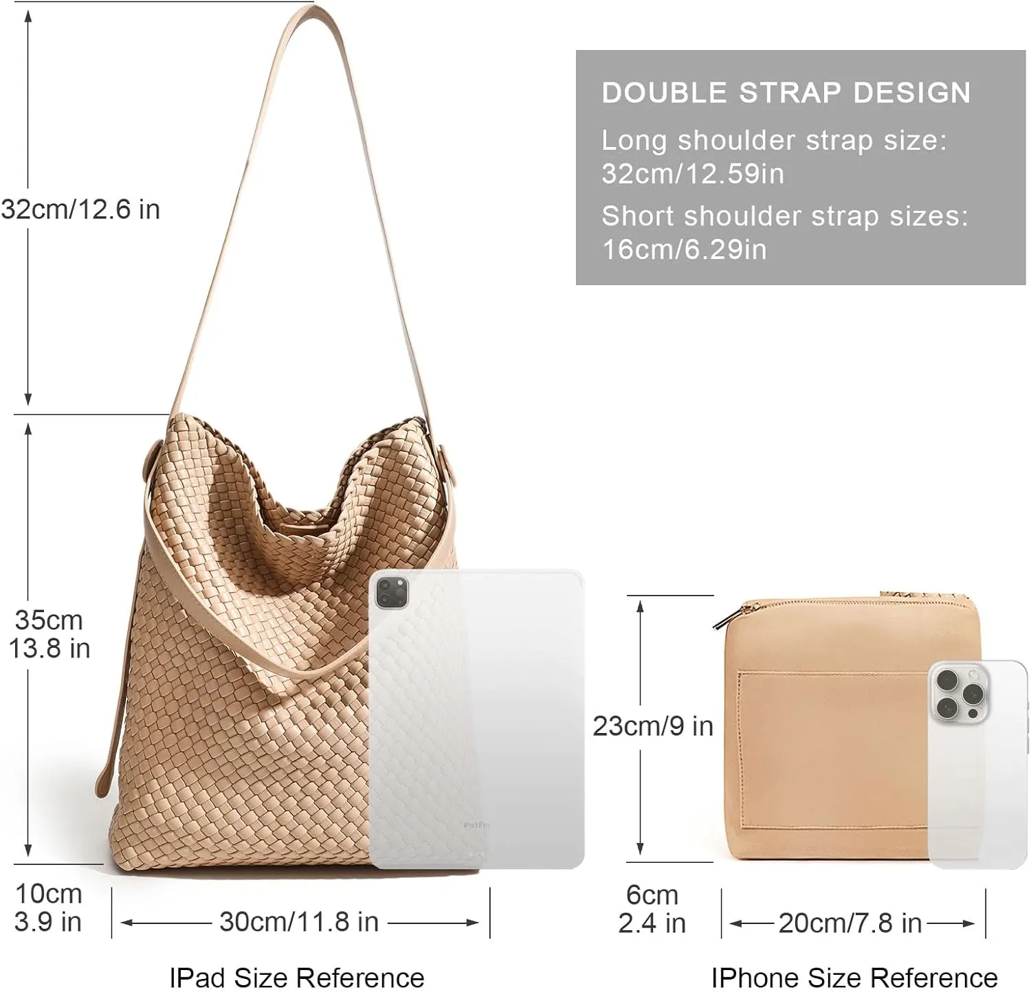 Large Woven Tote Bag Vegan Leather Shoulder Bag for Women Fashion Travel Shopper Bag Top Handle Handbag and Purse