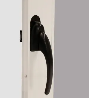 Larson Certified Black Storm Door Lift Lever Euro, Storm Door Handle Replacement for Metal, Wood, or Vinyl Doors
