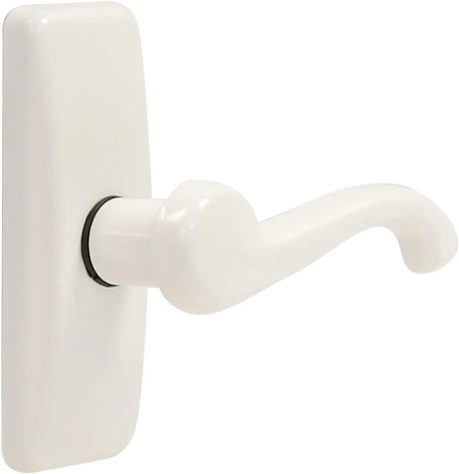Larson Certified Storm Door White Georgian Lever, Storm Door Handle Replacement with Surface Mount Hardware