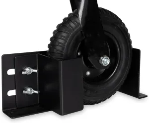 Lawn Mower Wheel Boot Lock for Trailer 6-10 Inch Adjustable, Lawn Care Accessories for Utility Enclosed Trailer & Truck, Heavy Duty 12 Gauge Powder Coated Steel Mounts to Wood & Metal