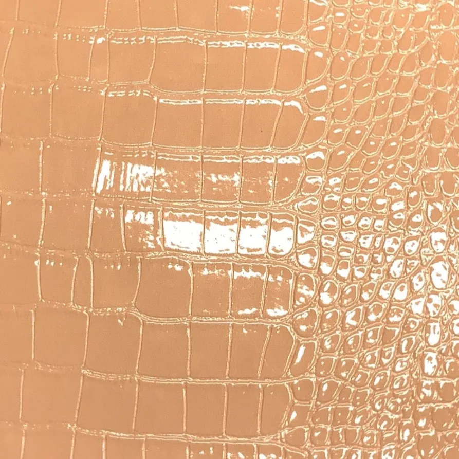 Le Embossed Croc Vara Wallpaper | Vegan Leather |  Cream