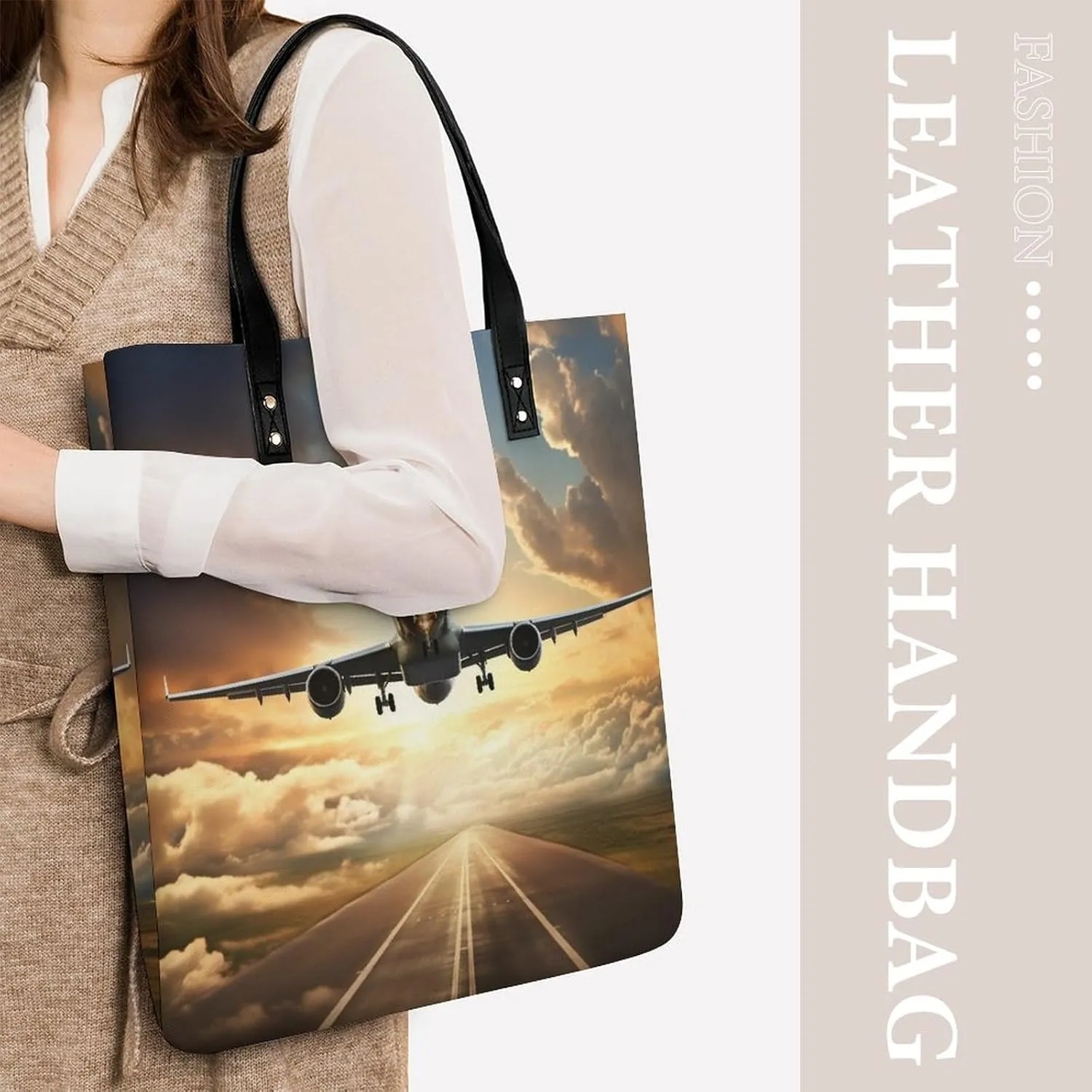 Leather Handbag for Women Tote Bag with Magnetic Buckle Tractor Farming Crossbody Bag Shoulder Bags