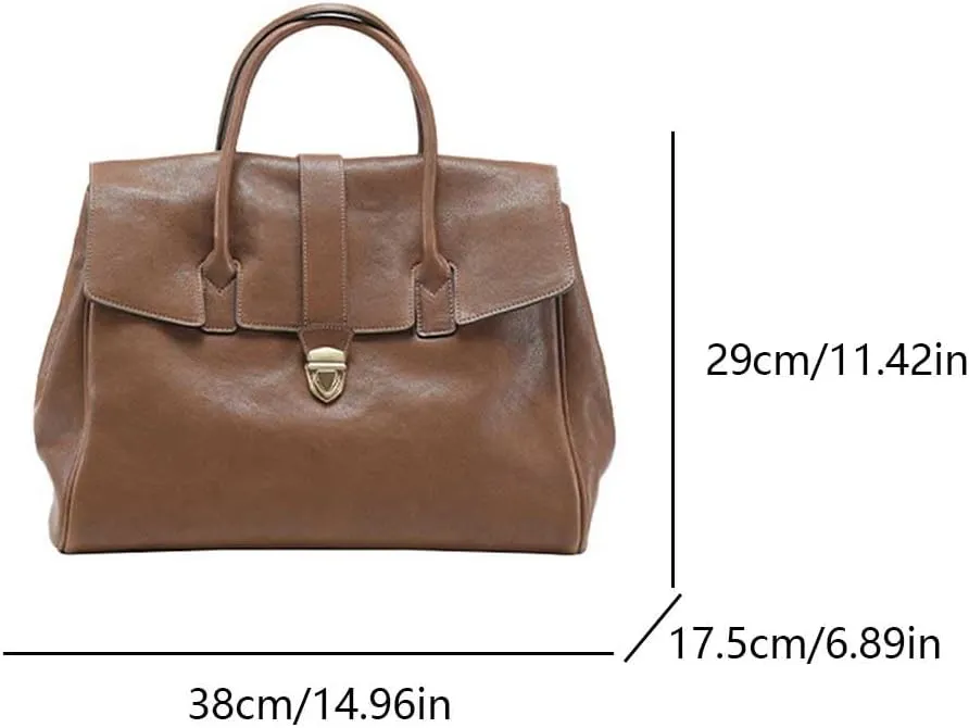 Leather Tote Bag for Women,Luxury Designer Handbags Large Capacity Work Tote Bag Trendy Clutch Purse With Top-handle