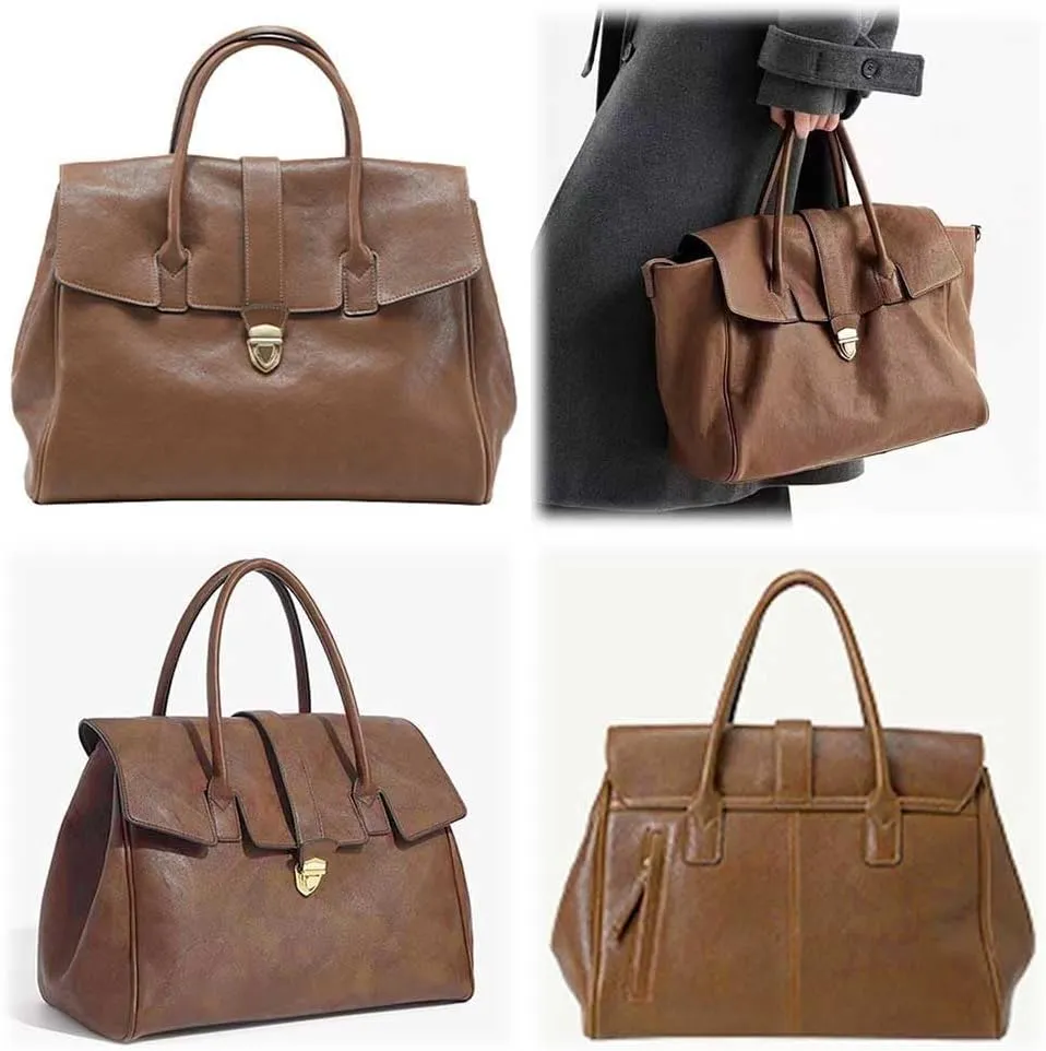 Leather Tote Bag for Women,Luxury Designer Handbags Large Capacity Work Tote Bag Trendy Clutch Purse With Top-handle