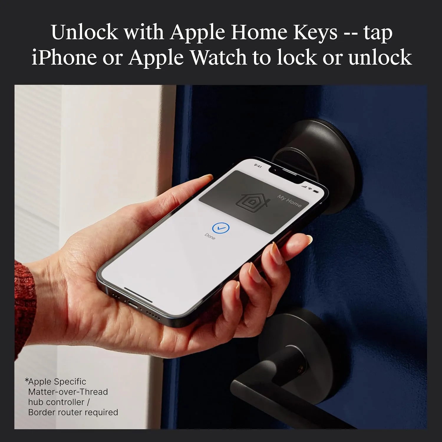 Level Lock  (Matter) Smart Lock - World's Smallest, Most Advanced Matter-Over-Thread Deadbolt Plus Apple Home Key - Keyless and Remote Access via Apple, Alexa, Google Home, SmartThings (Matte Black)