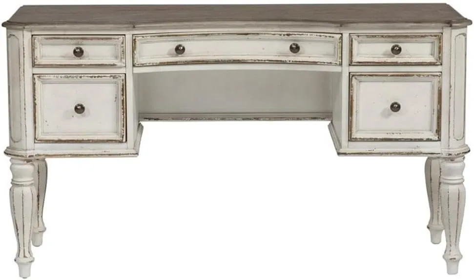 Liberty Furniture Industries Magnolia Manor Vanity Desk, W54 x D18 x H30, White