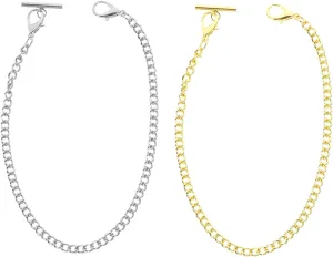 LIFKOME 4pcs Vintage Pocket Watch Chain Retro Metal Clothing Chain Accessories for Men Women Clips for Valentine Birthdays Weddings and Anniversaries