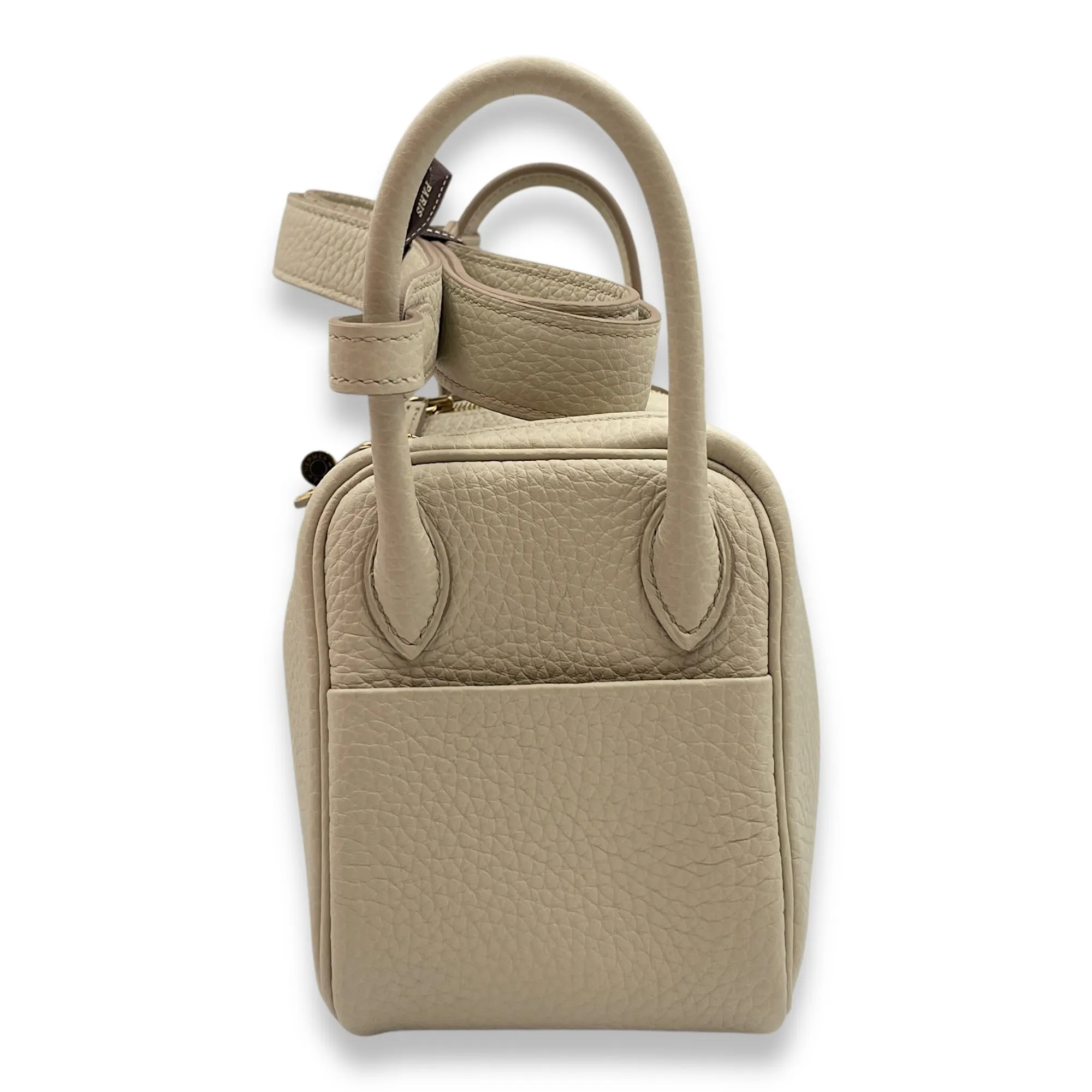 Lindy Mini Beton in Clemence, Gold hardware