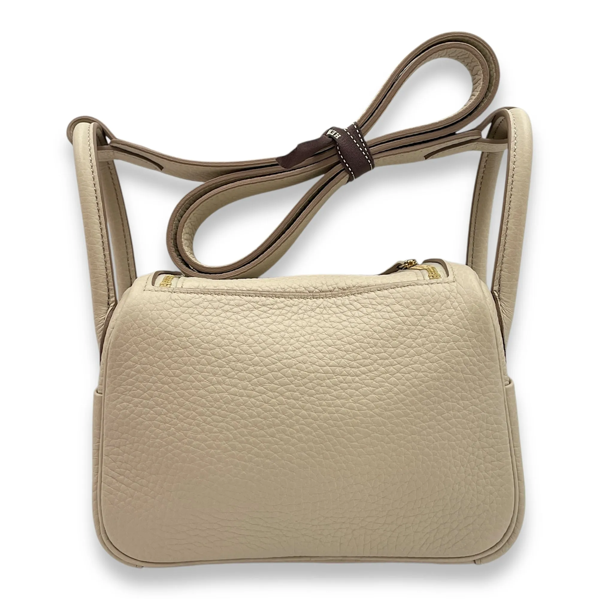 Lindy Mini Beton in Clemence, Gold hardware