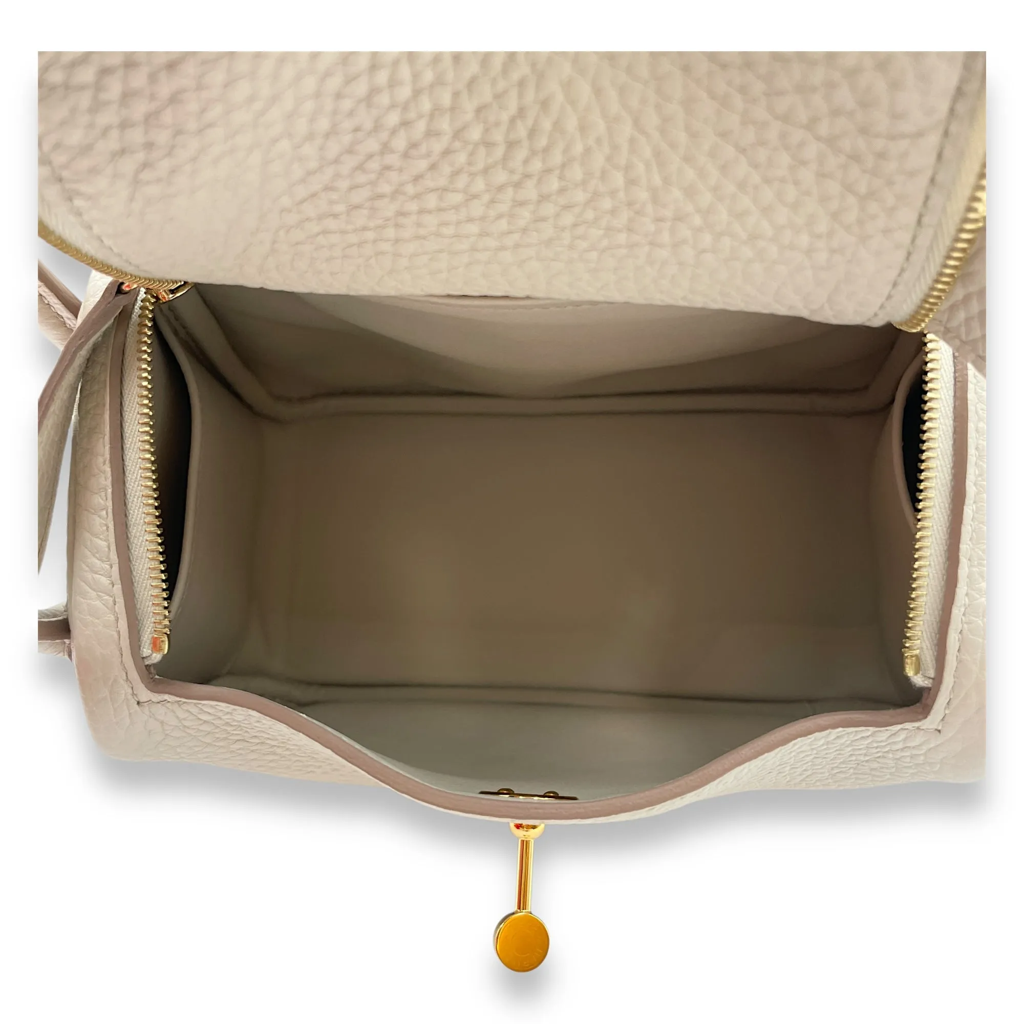Lindy Mini Beton in Clemence, Gold hardware