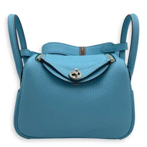 Lindy Mini Blue Du Nord in Clemence, Palladium hardware
