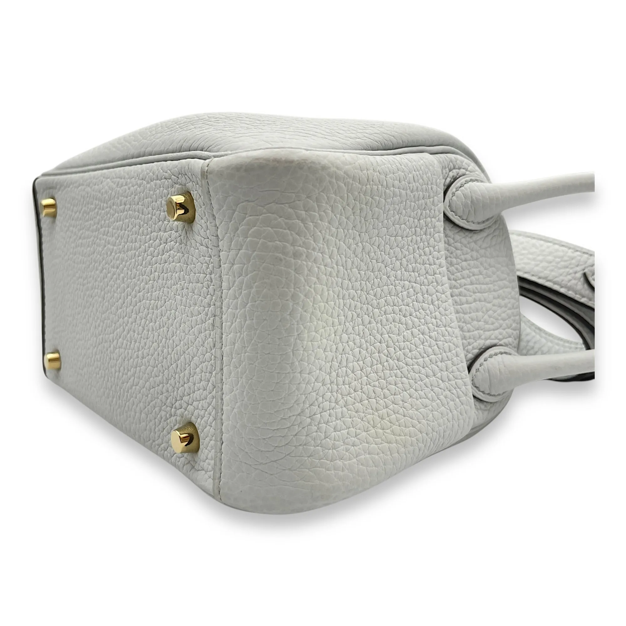 Lindy Mini Blue Pale in Clemence, Gold hardware