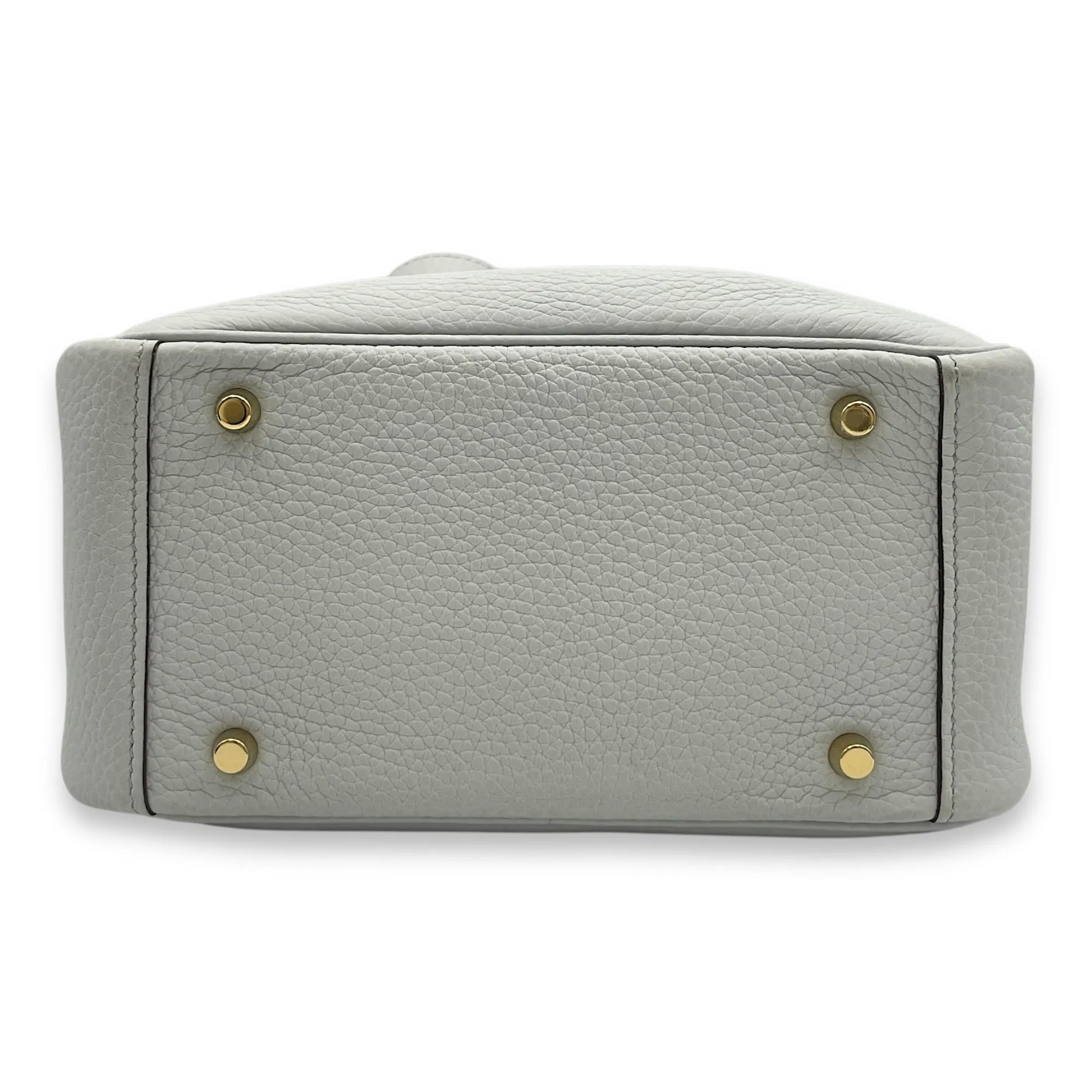 Lindy Mini Blue Pale in Clemence, Gold hardware