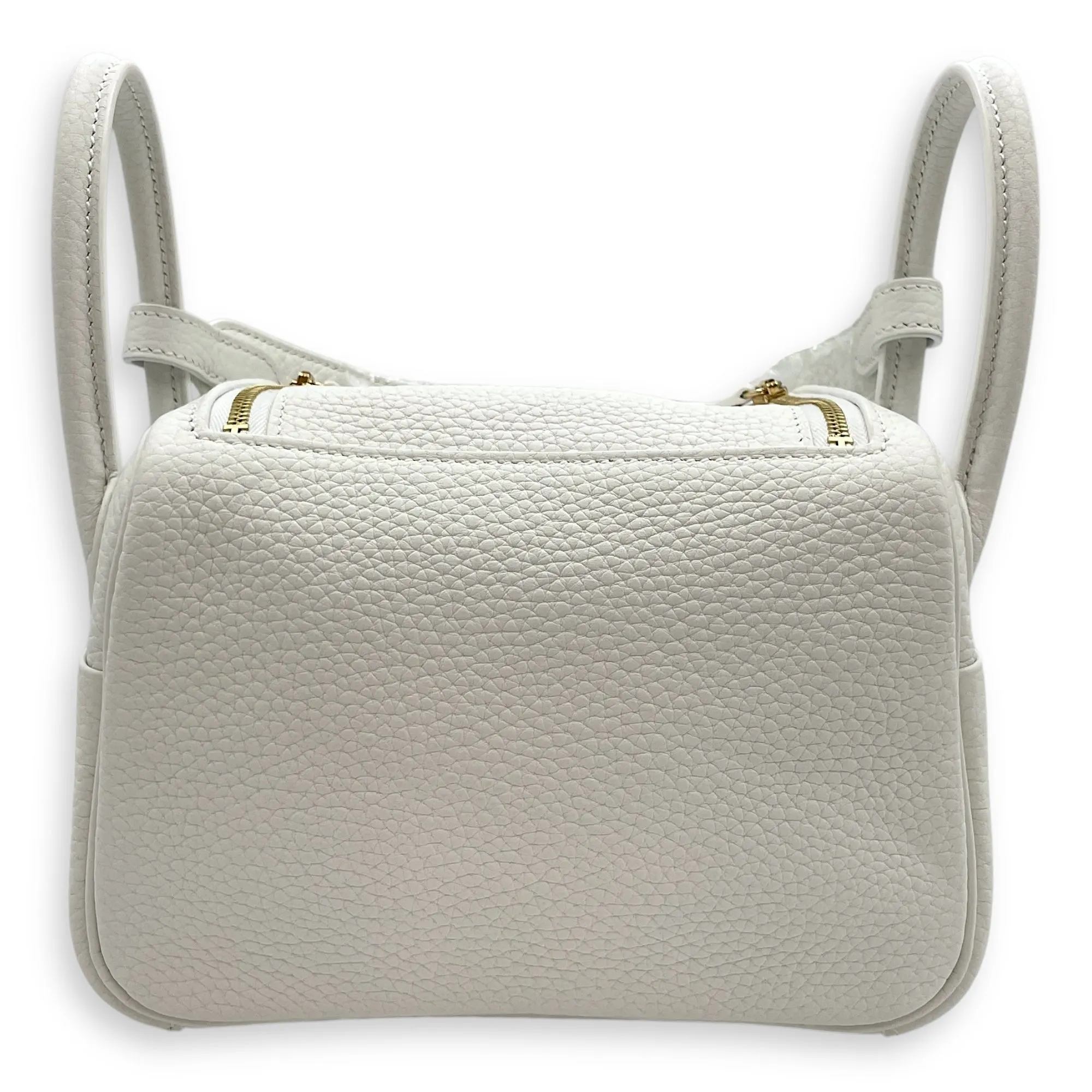 Lindy Mini New White in Clemence, Gold hardware