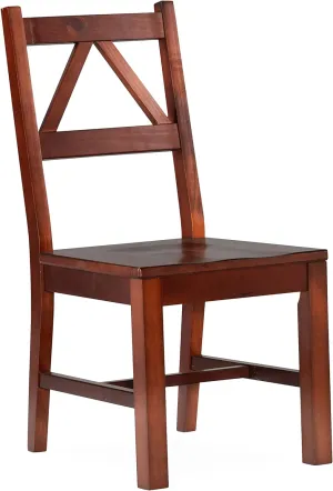 Linon Home Decor Titian Chair, Antique Tobacco Finish, 17.32"w x 21.54"d x 37.56"h