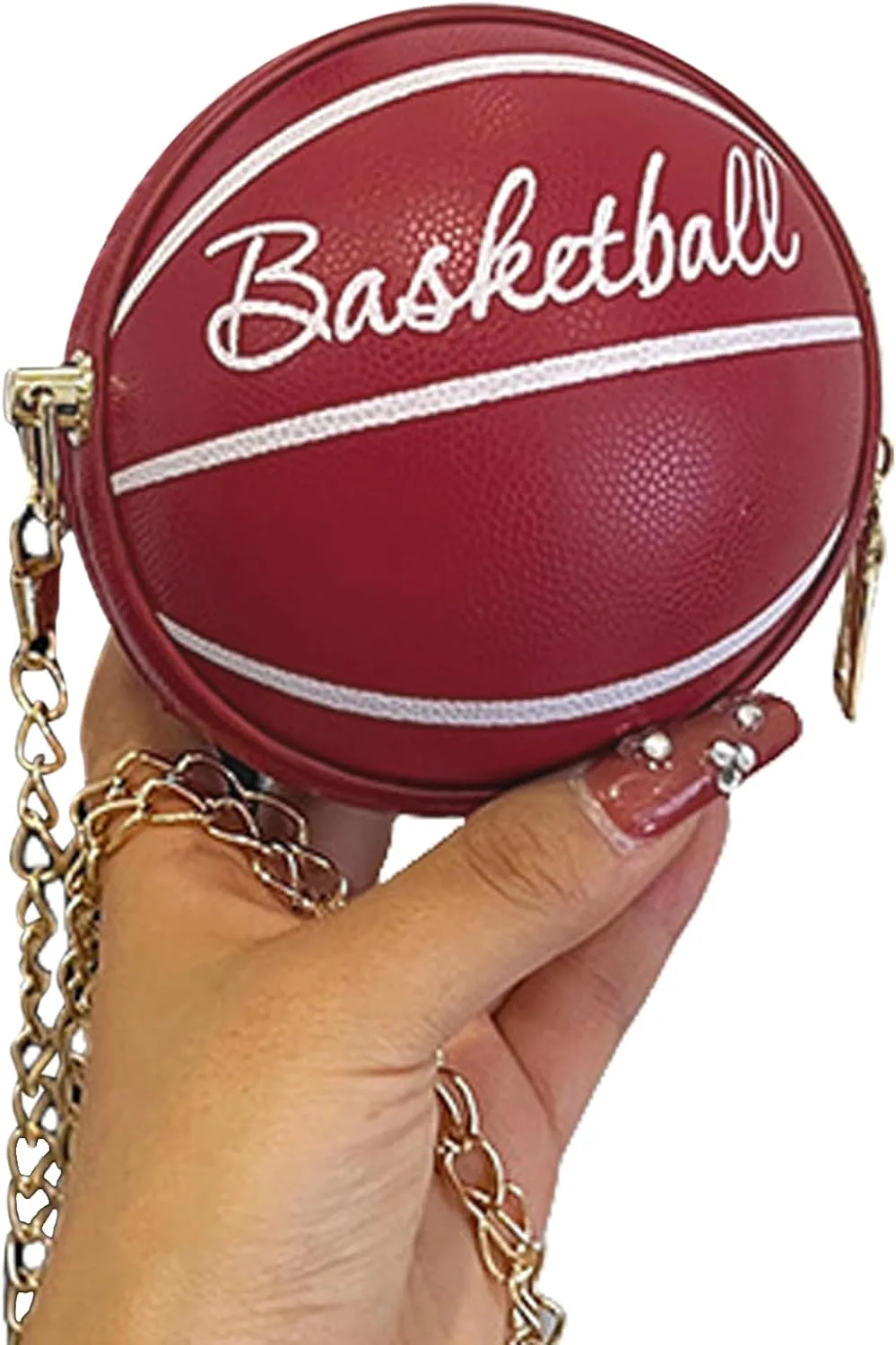 Little Girls Basketball Letter Crossbody Purse Basketball Shape Purse Mini Round Ball Crossbody Purses Shoulder Bag for Girls