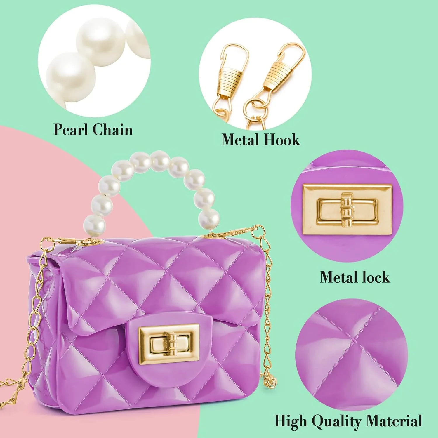 Little Girls Purse Cute Toddler Purse Fashion Crossbody Purse And Handbands Mini Kids Purse For Children