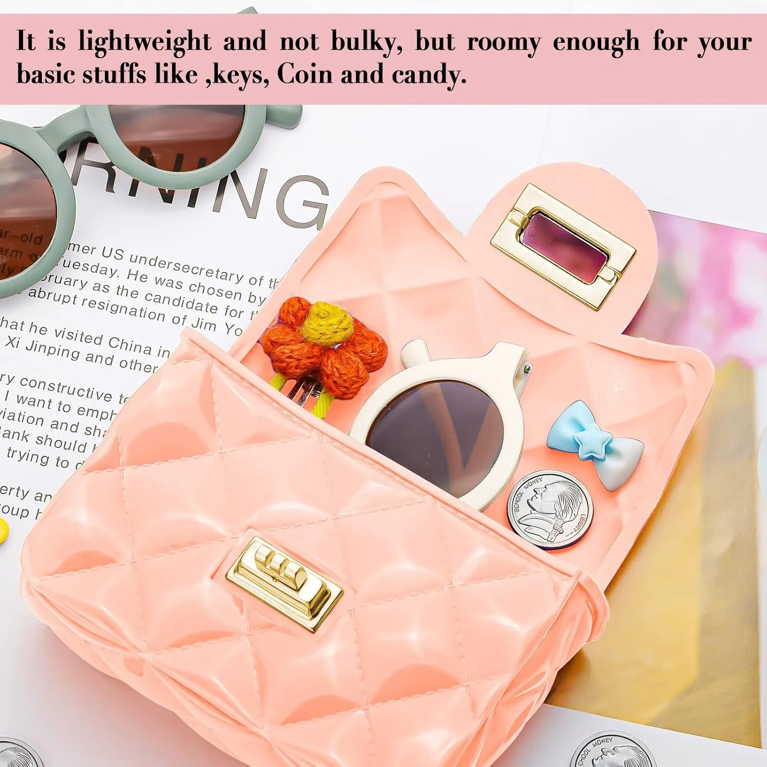 Little Girls Purse Cute Toddler Purse Fashion Crossbody Purse And Handbands Mini Kids Purse For Children