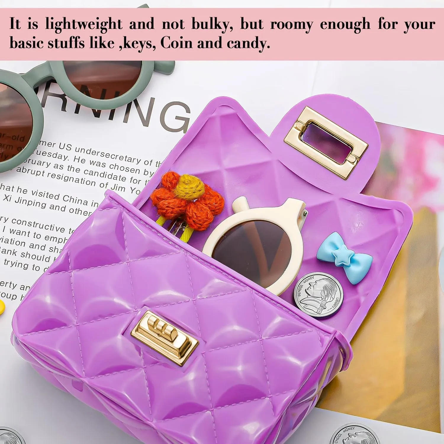 Little Girls Purse Cute Toddler Purse Fashion Crossbody Purse And Handbands Mini Kids Purse For Children