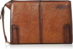 Lo Homme Presse 71851 Second Bag, Made in Japan, Cowhide Leather, Archaic, Brown