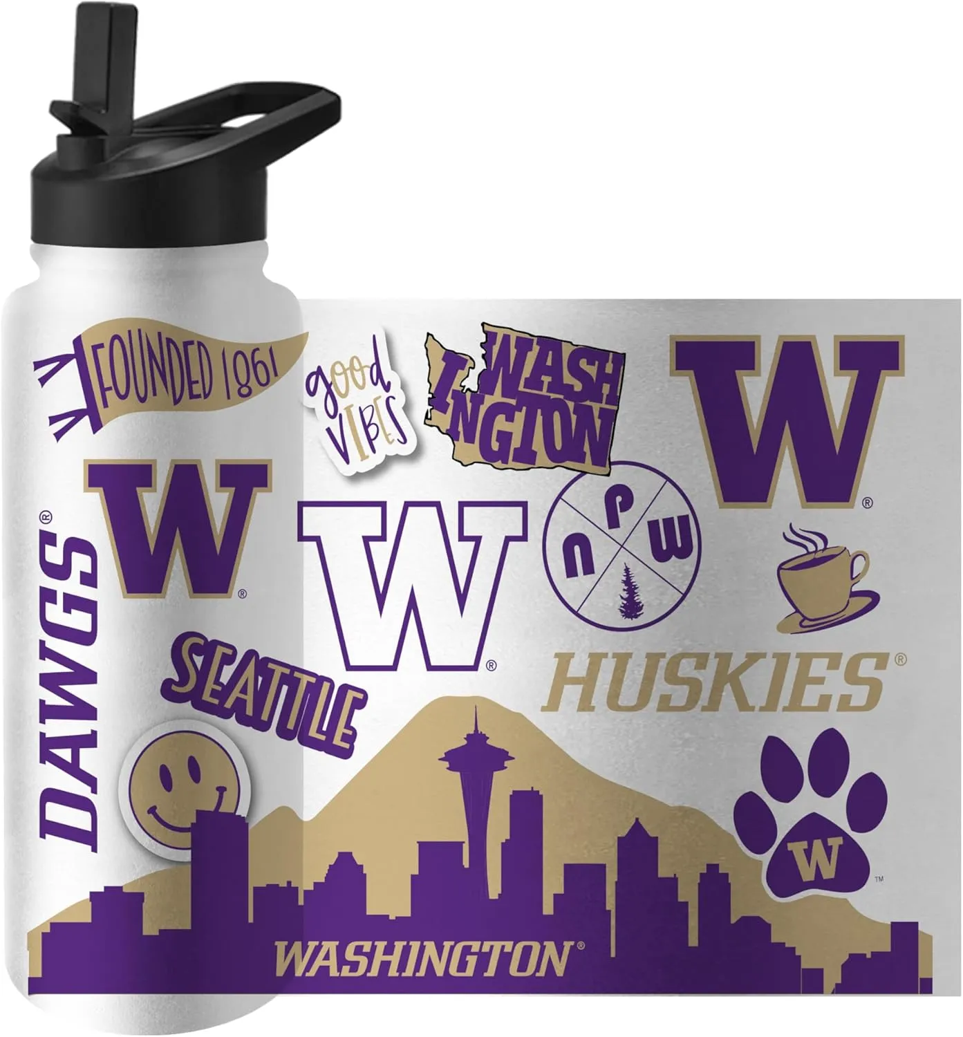 Logo BrandsWashington State Cougars 34oz Quencher Bottle