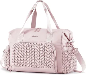 LOVEVOOK Travel Duffle Bag Gym Bag, Quilted Weekender Bags for Women Overnight Bag, Hospital Bag for Women Labor Delivery, Personal Item Travel Carry on Bag for Airplanes