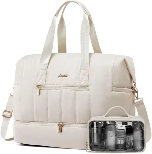 LOVEVOOK Travel Duffle Bag,Puffer Weekender Bags For Women with Shoe Compartment,42L Carry On Bags For Airplanes,Hospital for Labor and Delivery