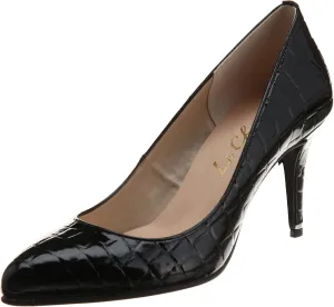 Lucione Embossed Pointed Toe Pumps