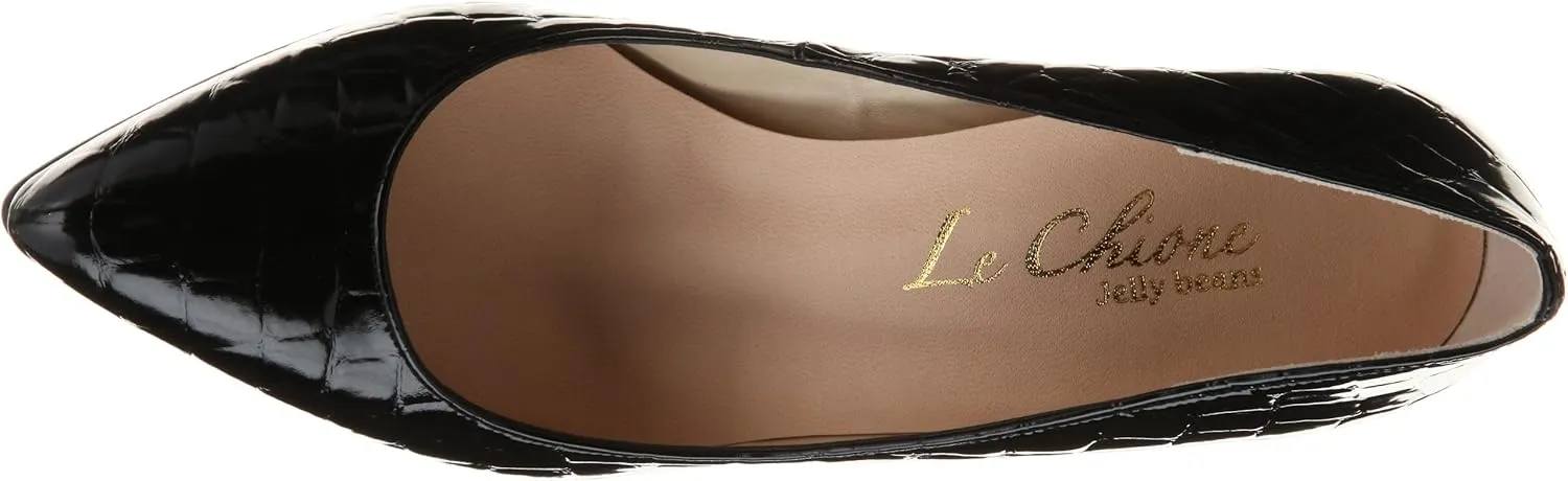 Lucione Embossed Pointed Toe Pumps