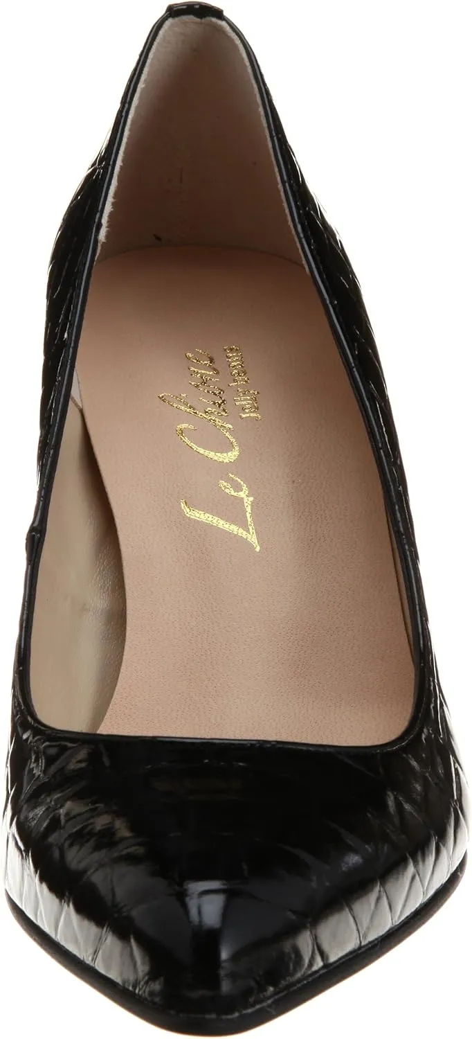 Lucione Embossed Pointed Toe Pumps