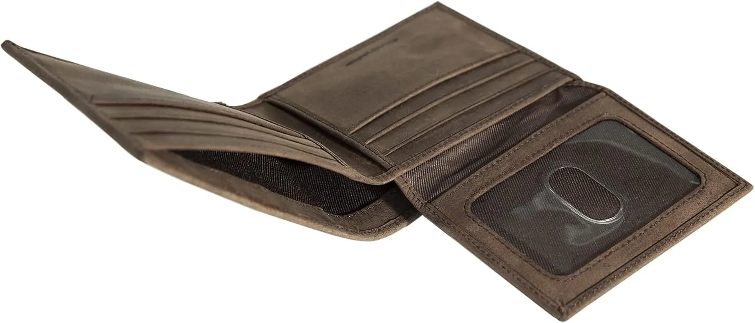 Lucky Brand Men's Bifold Wallet | Id Window | Card Slots | Leather | Organization | Durable | Stylish