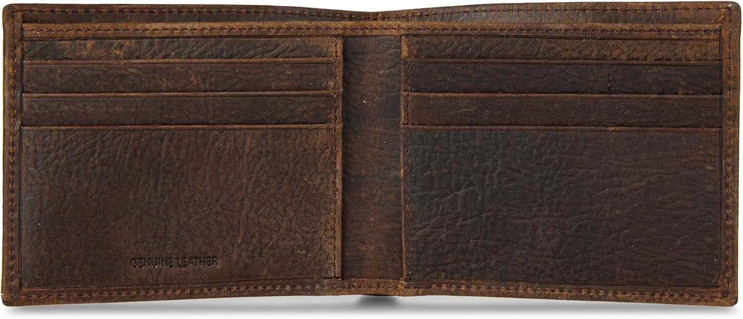Lucky Brand Men's Bifold Wallet | Id Window | Card Slots | Leather | Organization | Durable | Stylish