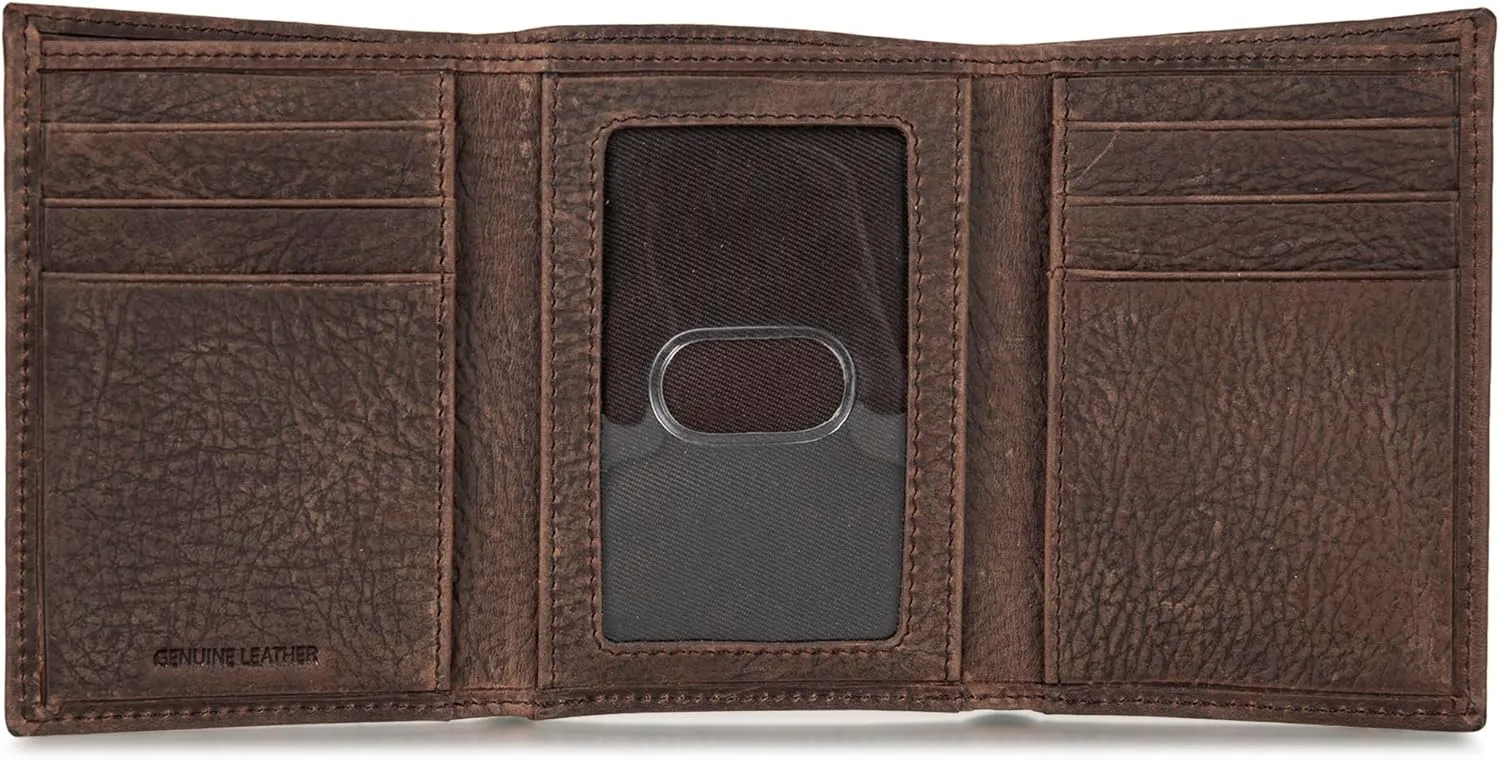 Lucky Brand Men's Trifold Wallet | Id Window | Card Slots | Leather | Organization | Durable | Stylish