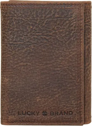 Lucky Brand Men's Trifold Wallet | Id Window | Card Slots | Leather | Organization | Durable | Stylish