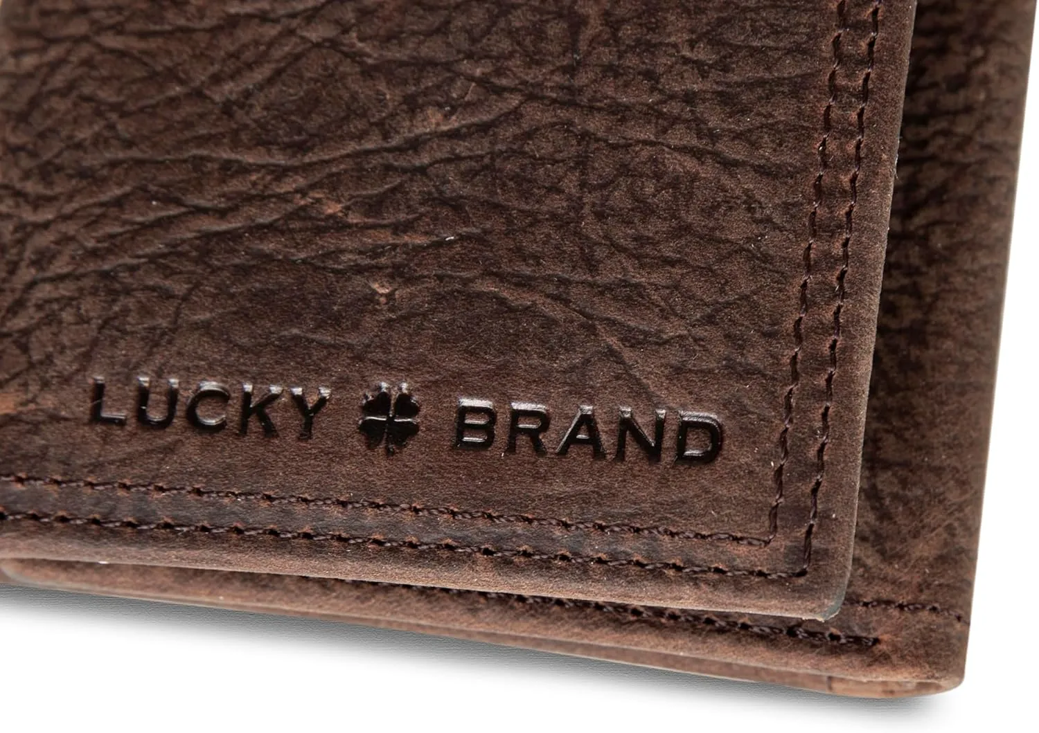Lucky Brand Men's Trifold Wallet | Id Window | Card Slots | Leather | Organization | Durable | Stylish