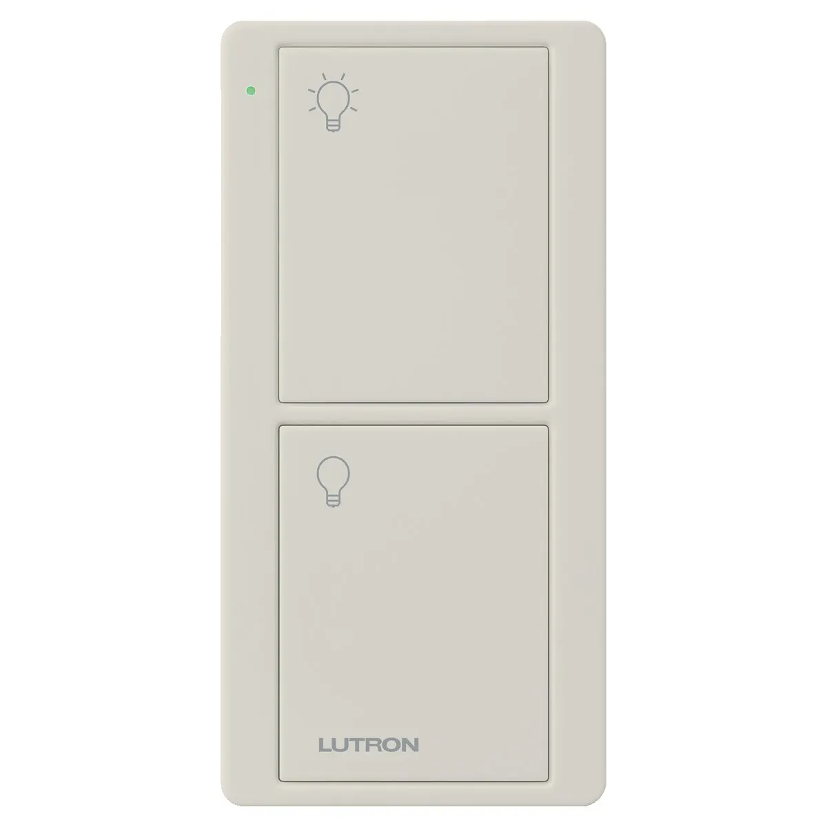 Lutron Pico Remote for Caseta Smart Switch, 2-Button Control , On/Off Control, For Table Top or Wallmount Use, PJ2-2B-GLA-L01, Light Almond