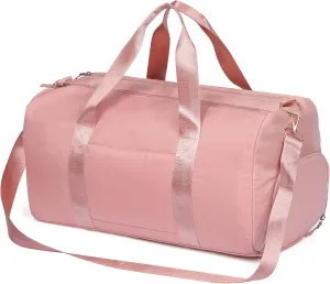 MABROUC Duffle Bag For Women, Sports Duffel Bag for Gym with Wet Pocket & Shoe Compartment, Overnight Weekender Travel Bag