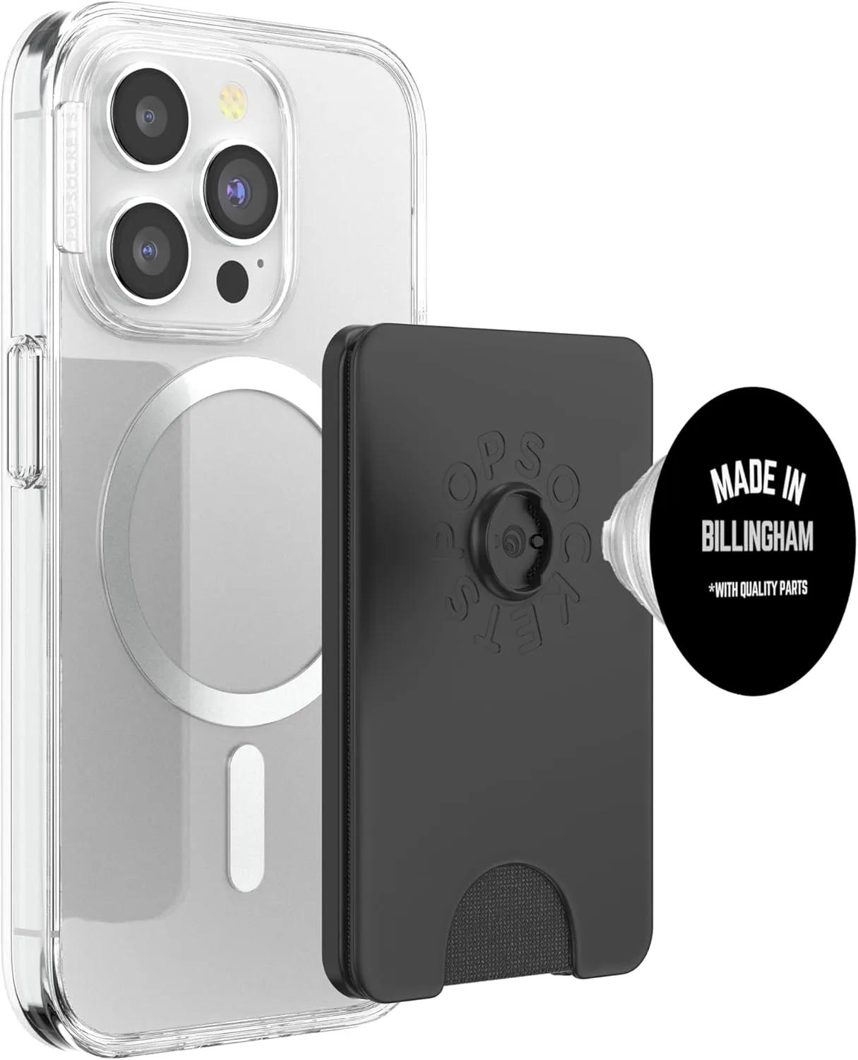 Made In Billingham Funny Slogan Born In Billingham PopSockets PopWallet for MagSafe
